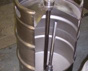 Cutaway showing beer keg internals