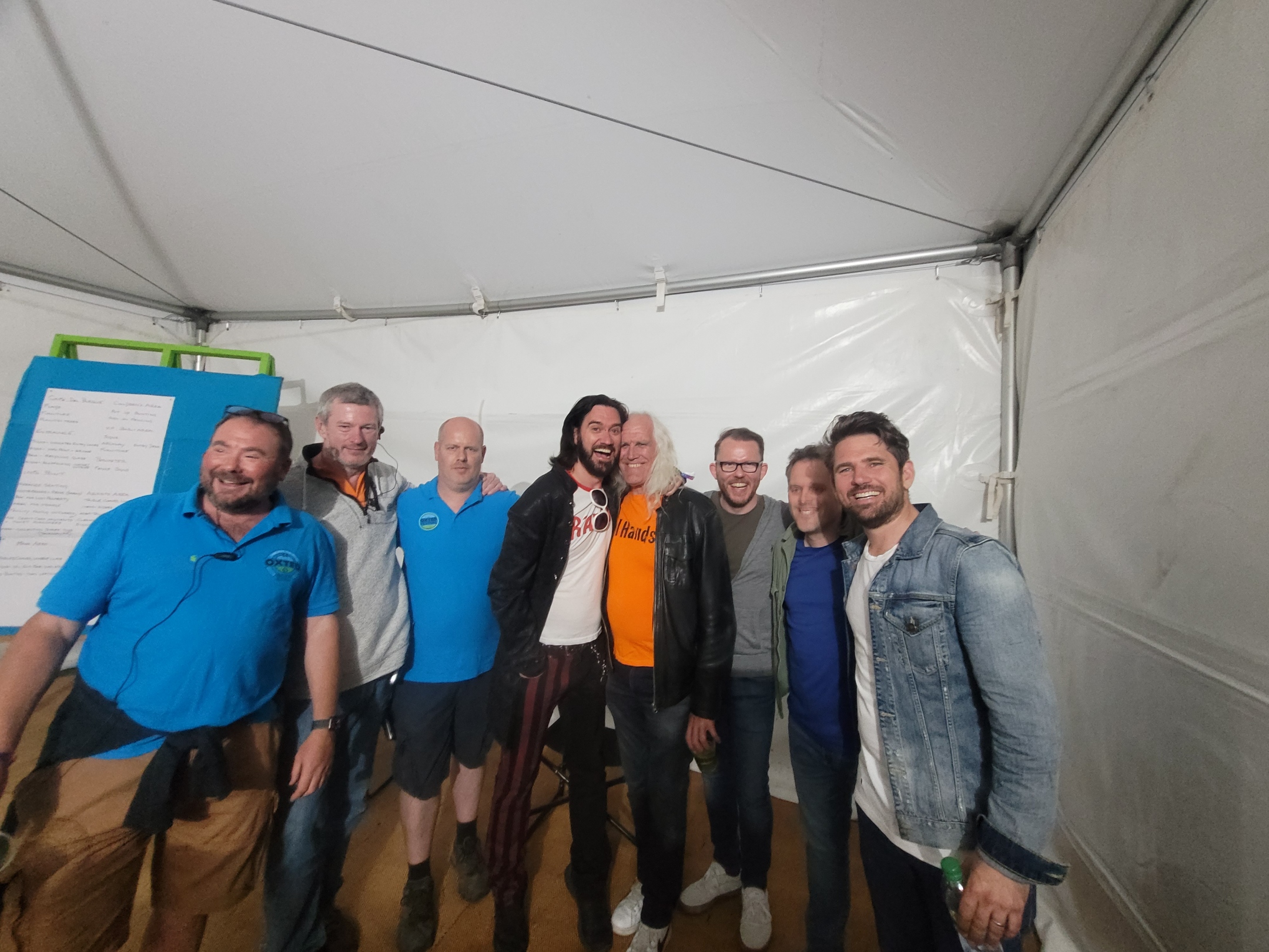 Backstage with Scouting For Girls at Oxted Festival 22