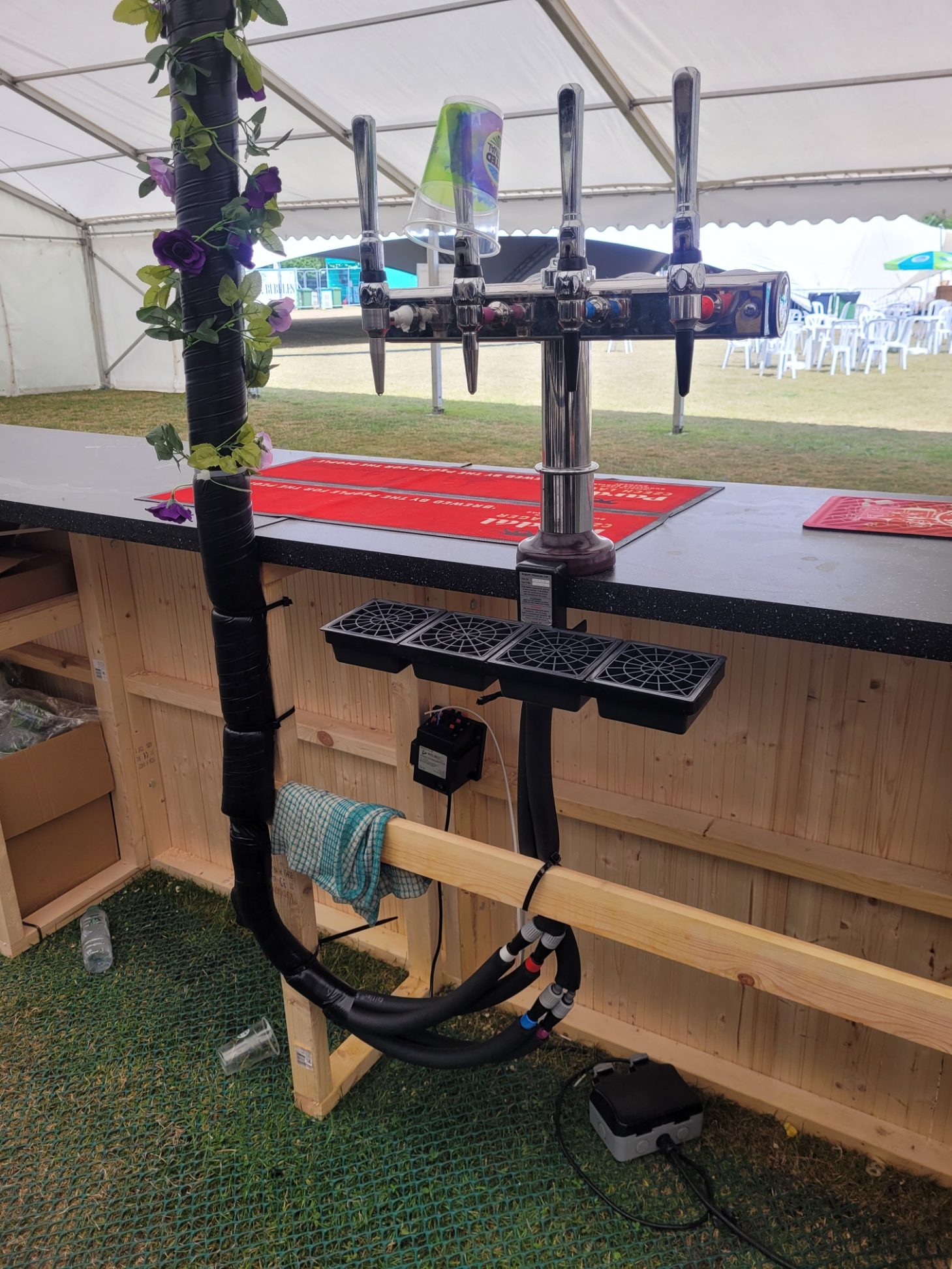 Four product T-Bar installed at Oxted Festival 22