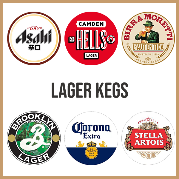 Lager kegs to hire